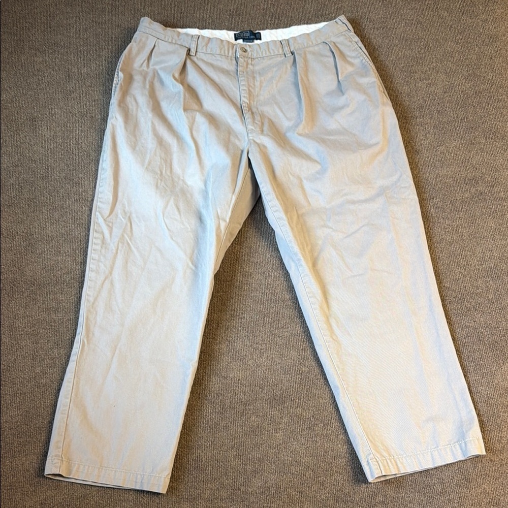 Polo Ralph Lauren Andrew Cotton Classic Chino Tan Office Men’s Pant Sz 42x30